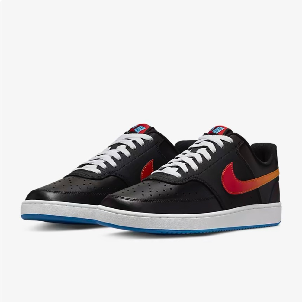 Nike court vision low size 11.5 black university red for men